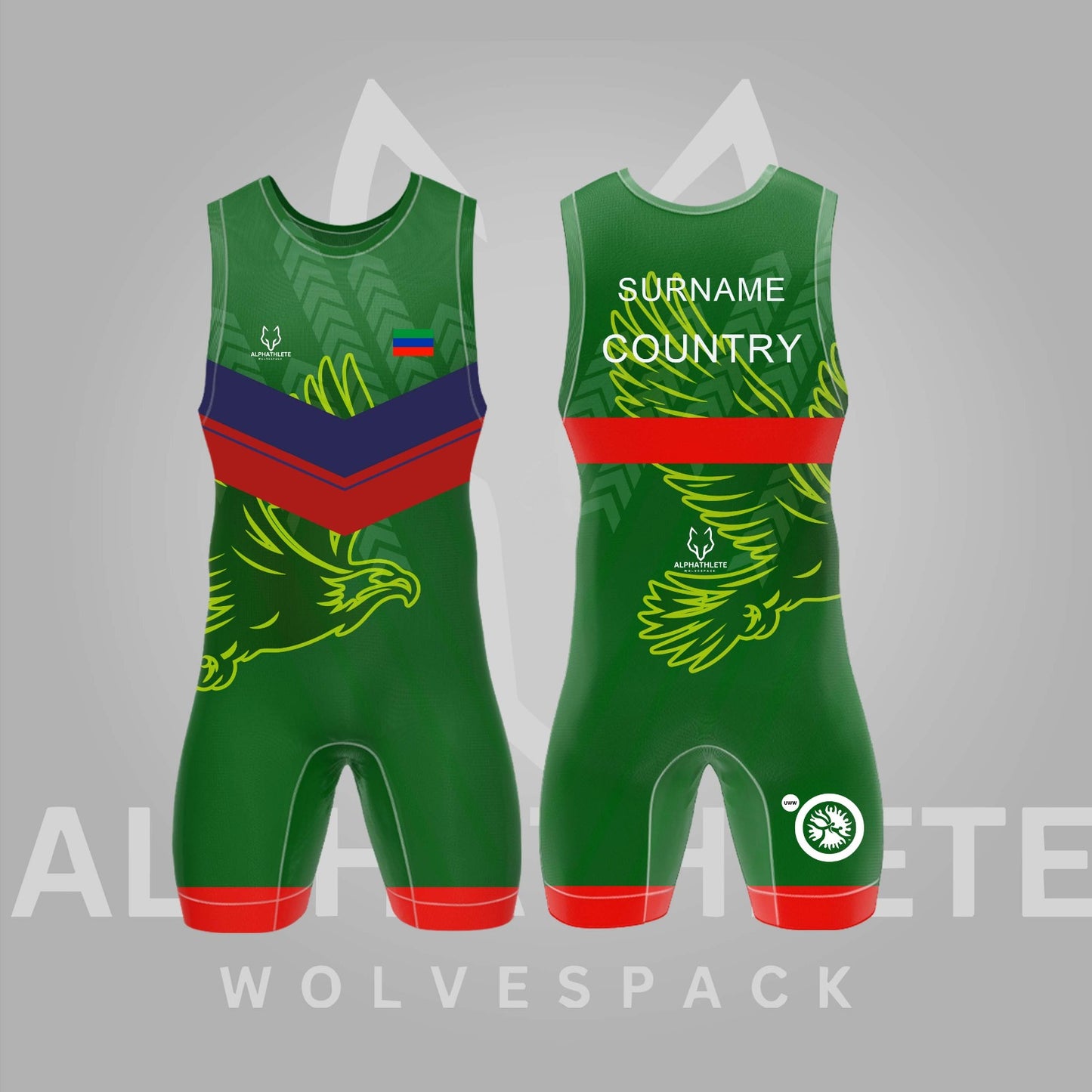 DAGESTAN EAGLE - WRESTLING SINGLET