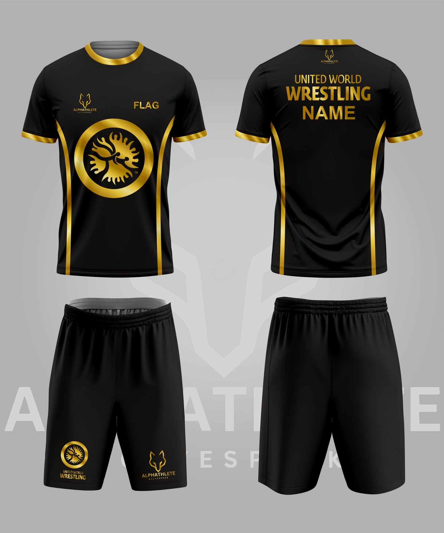 UWW GOLD - WRESTLING SET
