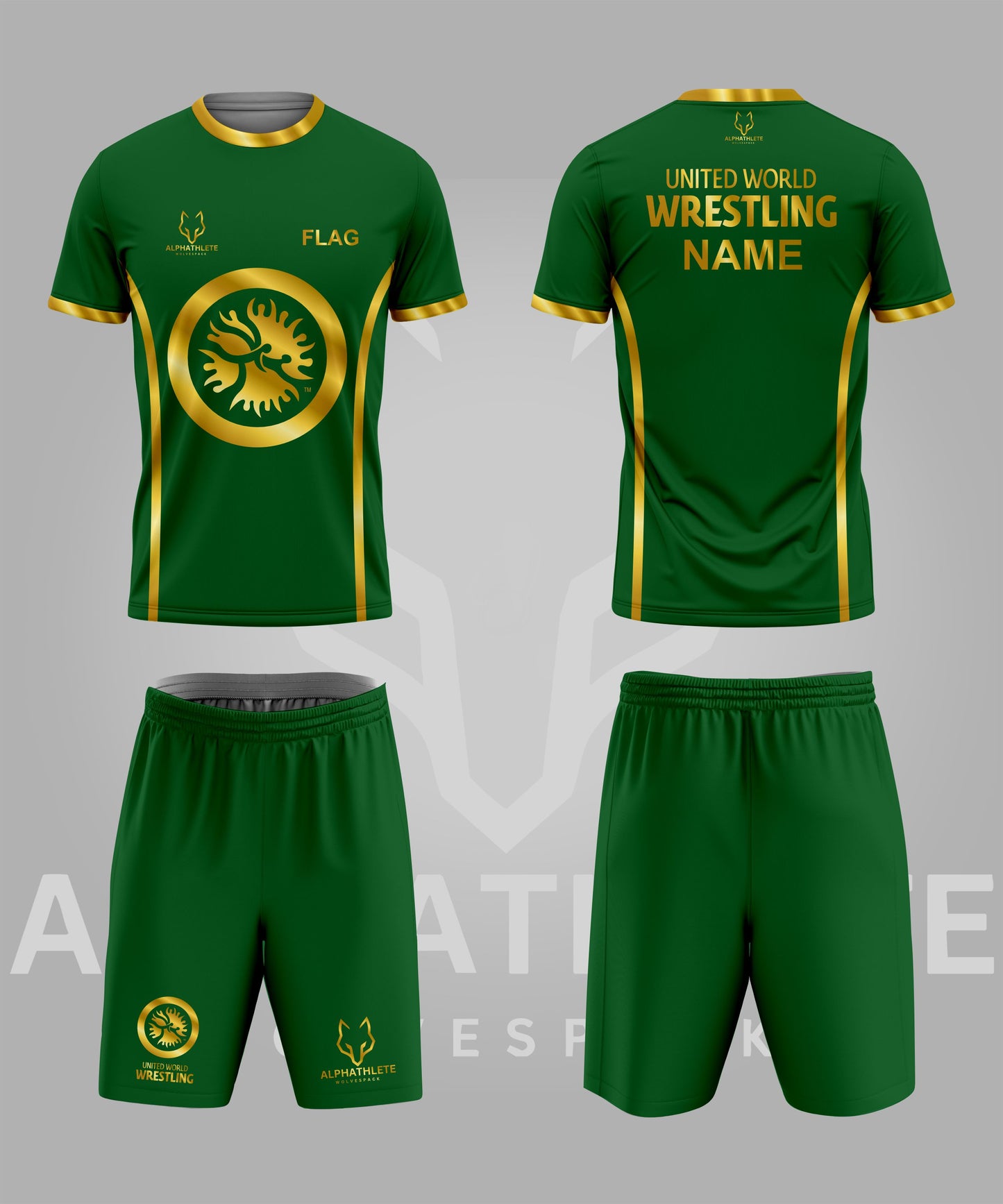 UWW GOLD - WRESTLING SET