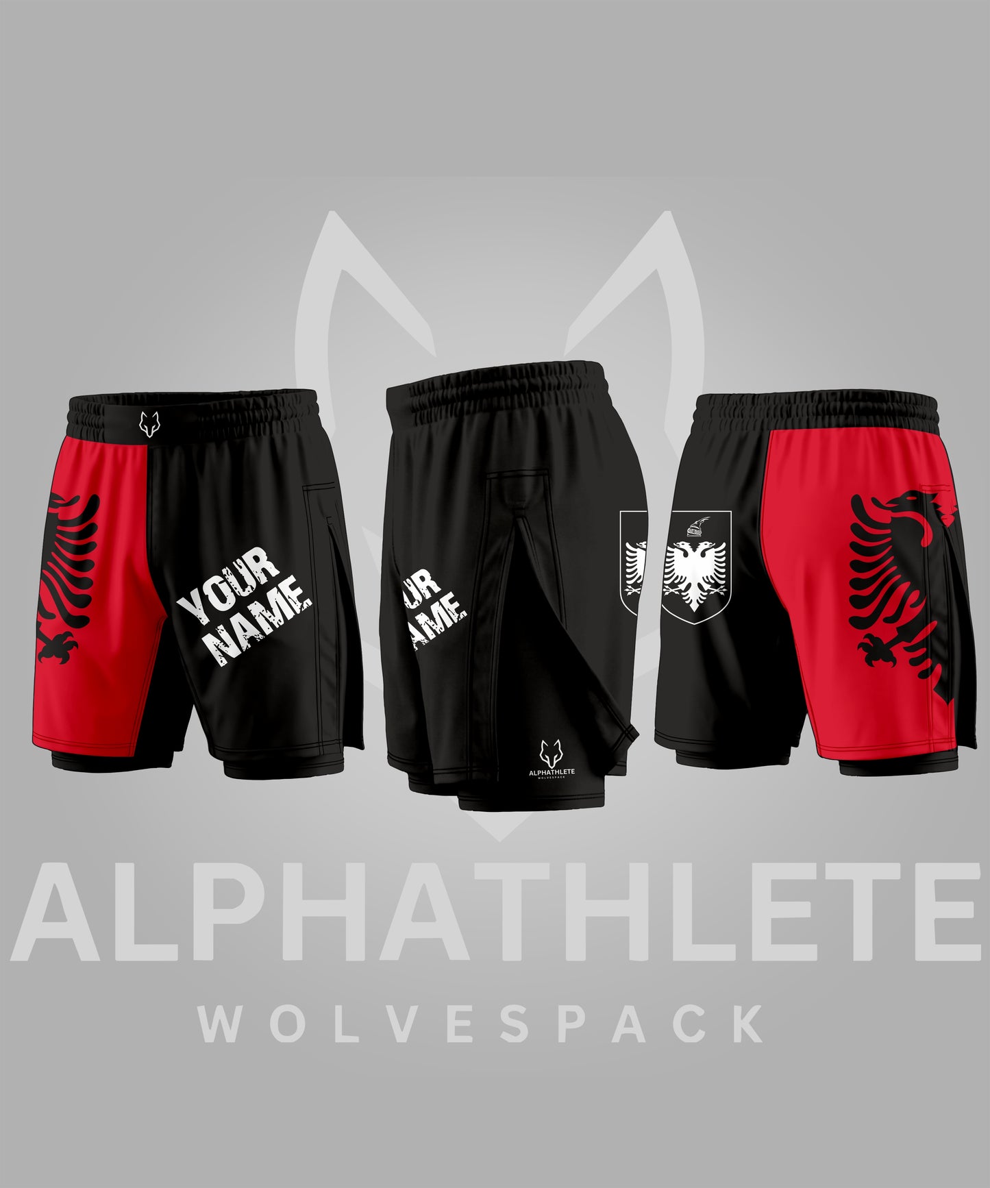 ALPHATHLETE - ALBANIA LEGACY MMA SHORTS