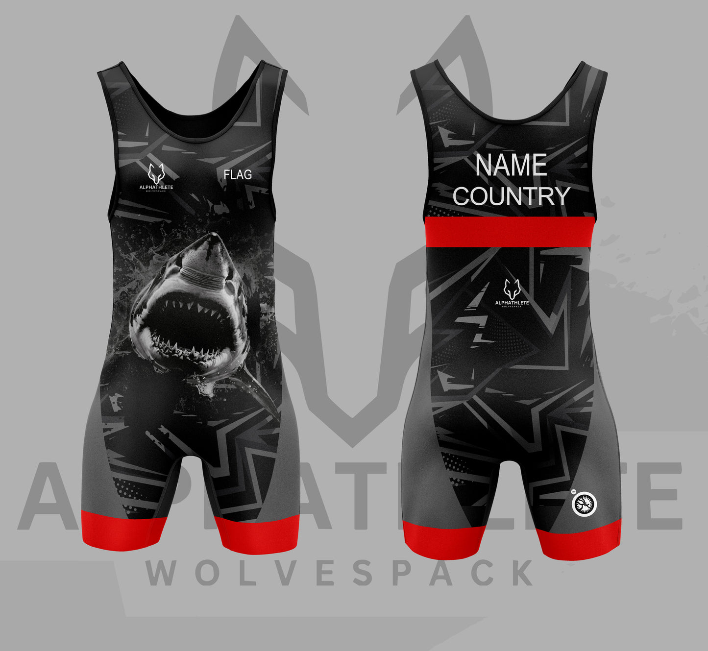 SHADOW SHARK - WRESTLING SINGLET