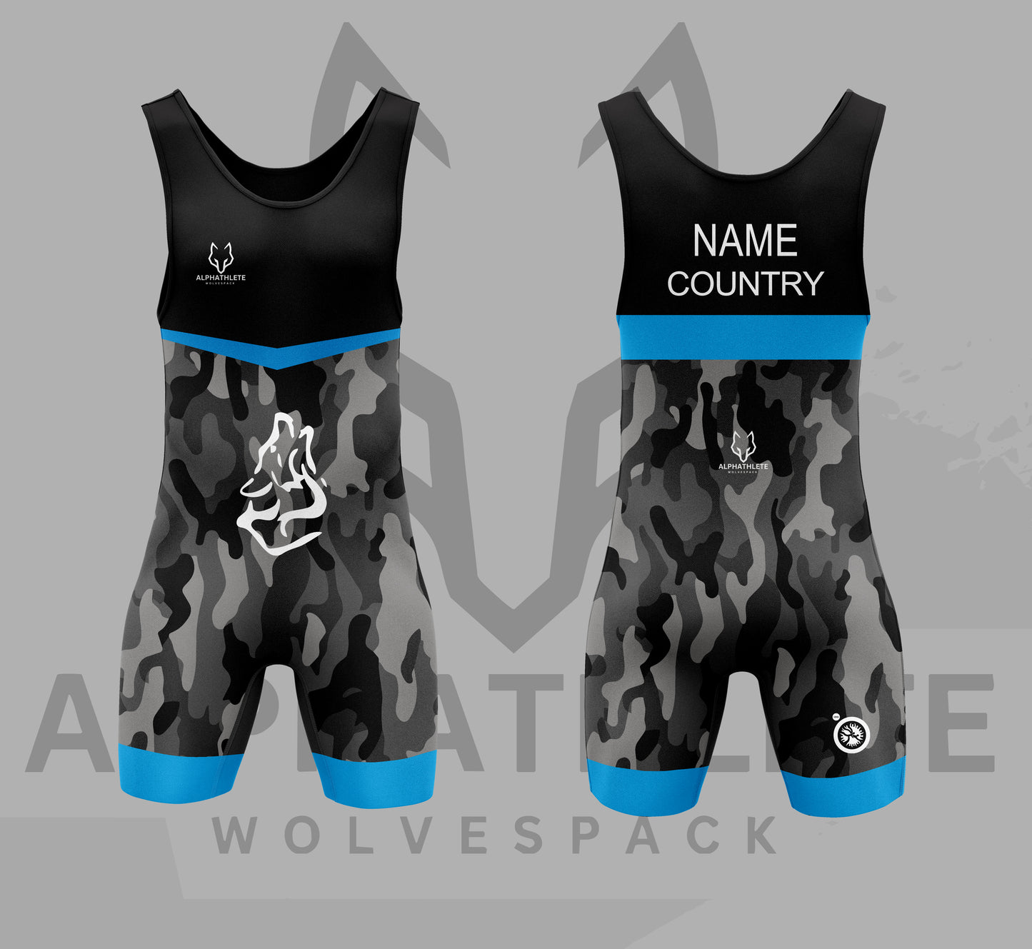 ALPHA CAMO- WRESTLING SINGLET