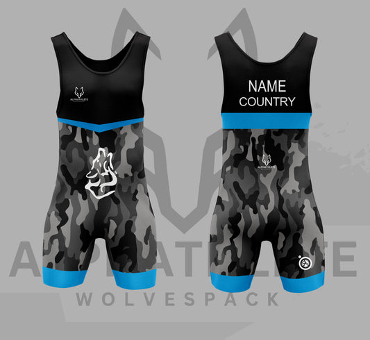 ALPHA CAMO- WRESTLING SINGLET