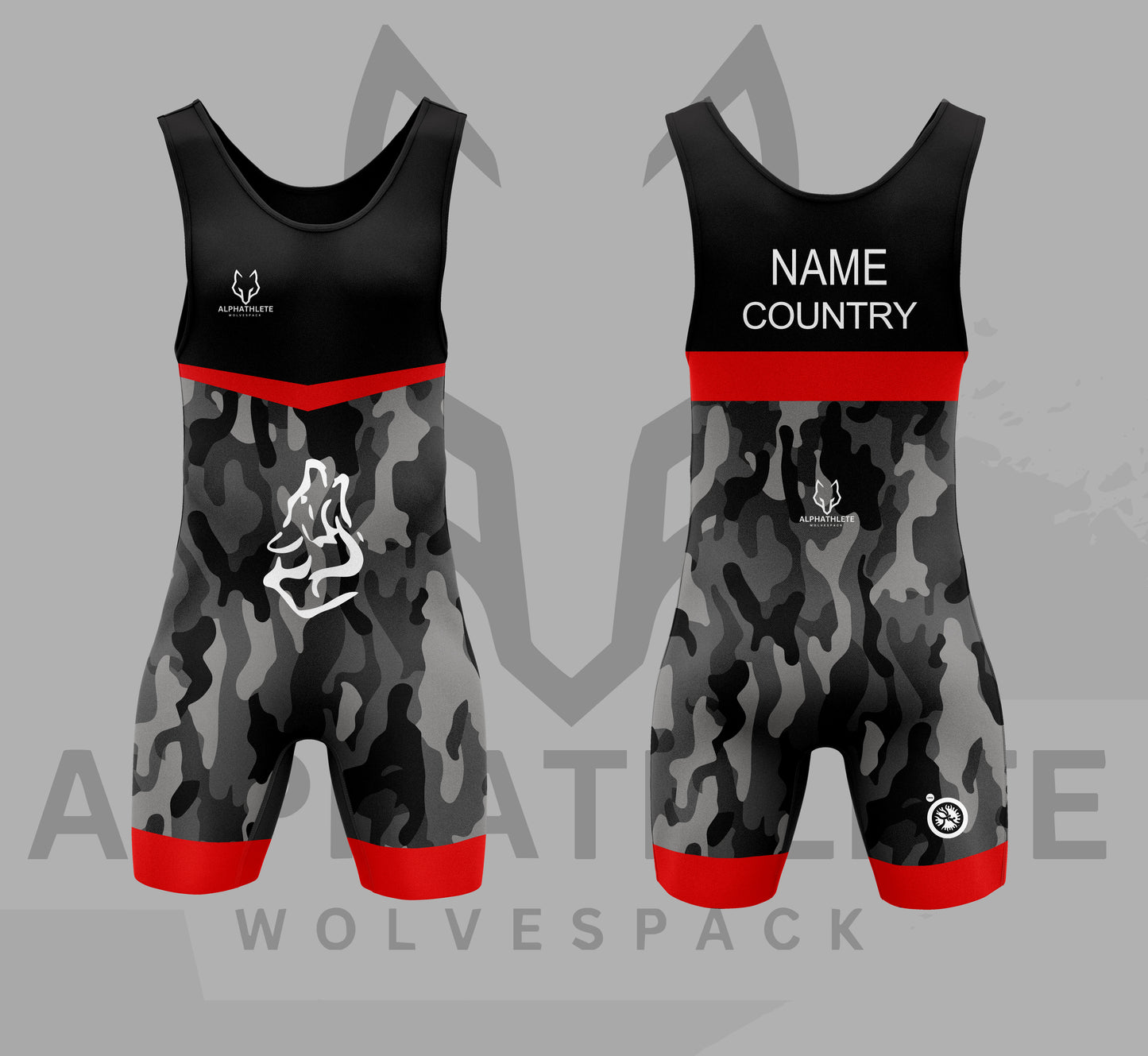 ALPHA CAMO- WRESTLING SINGLET