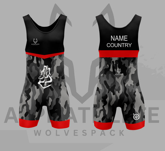 ALPHA CAMO- WRESTLING SINGLET